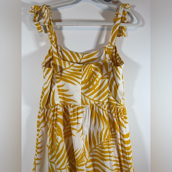Ivy Street Boutique White Mustard woman Summer dress Sleeveless Sz M - Picture 8 of 15